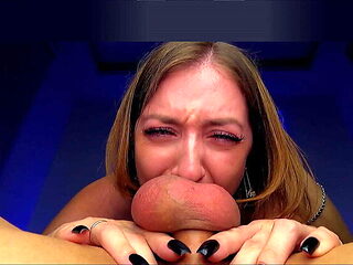 Kiss Allisse Rough Face Fucking & Cum Swallowing Bl...