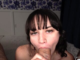 Remi Raw wraps her lips around a big dick