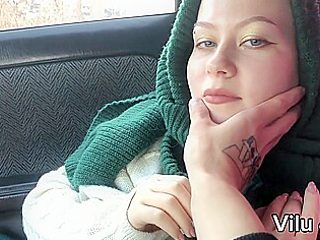 Catch Girl Masturbating In Car And Help Her To Cum