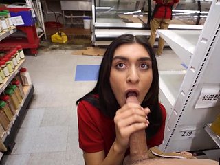 HD POV video of brunette Aubry Babcock sucking a manhood