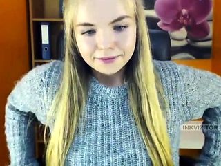 Blonde Teen Solo Masturbating On Webcam