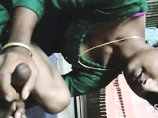 Desi Village Handjob Cumshot - Stepbrother's Penis...