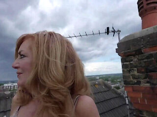 Rooftop Sex with Hot Redhead GILF Andi James - Outdoor ...