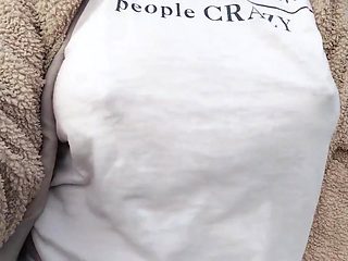 Boobwalk: Walking Braless In See Through Shirt And Stri...