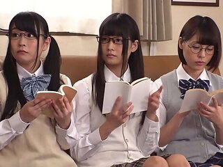 Hot Japanese Teens with Glasses Explore Sex for the Fir...
