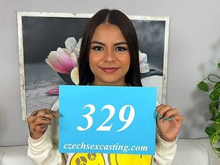 Latina brunette Michy Perez feels a huge dick in the mi...