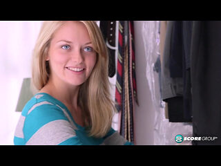 Blue-eyed beauty Alli Rae gets her tight holes stuffed by