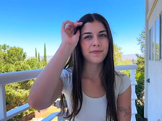 Lily's luscious locks frame her as she sucks Alex&...