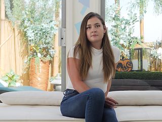 Smooth fucking during casting for amateur brunette Anas...