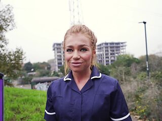 Nurses Marcus London and Jessica Jenkins give a hot blo...