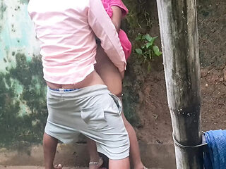 Stepbrother Fucks Komal Hard Outdoor in Rough Indian Se...