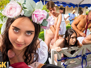 Hot Brunette Bride Sofia Lee Public Anal Sex Outdoor We...