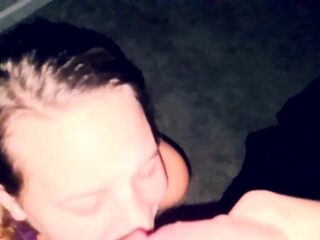 Midnight Blowjob by a Blonde Amateur with a Big Cock