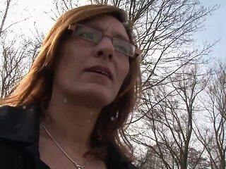 Horny Mature Amateur in Stockings Begs for Coffee and V...