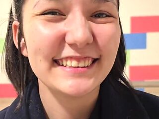 Playful teen swallows a huge hard wood before a pussy fuck