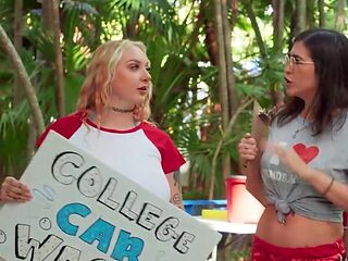 Submissive blonde girl gets her wet pussy banged silly