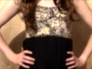 Sissy in new dress and panties