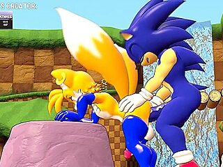 Car Toon In Sonic Sticks His Huge Cock Into Tails Until...