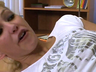 Hot young nasty blonde takes a mature cock