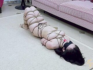 Sadi tied, gagged &amp; blindfolded topless