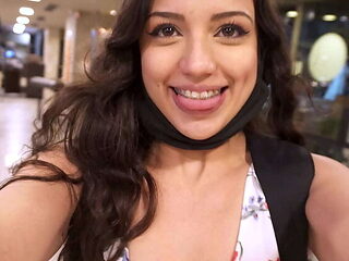 Hot Latina Ruby eats cum-covered ice cream at McDonald&...